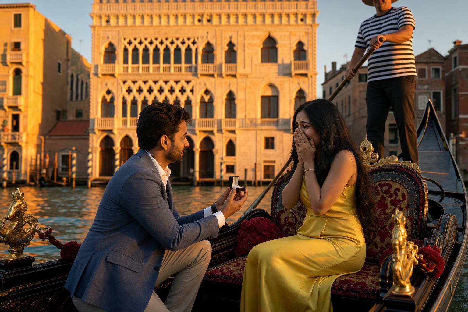 Gondola Serenade - marriage proposal in Venice