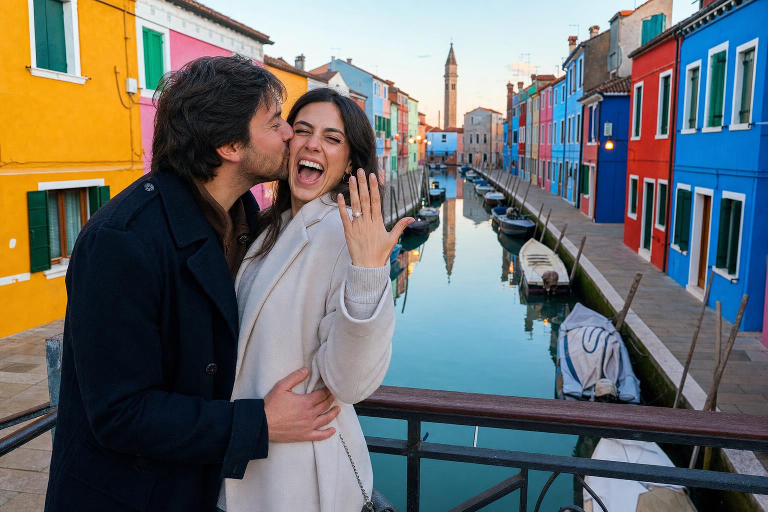 Burano Island - marriage proposal in Venice