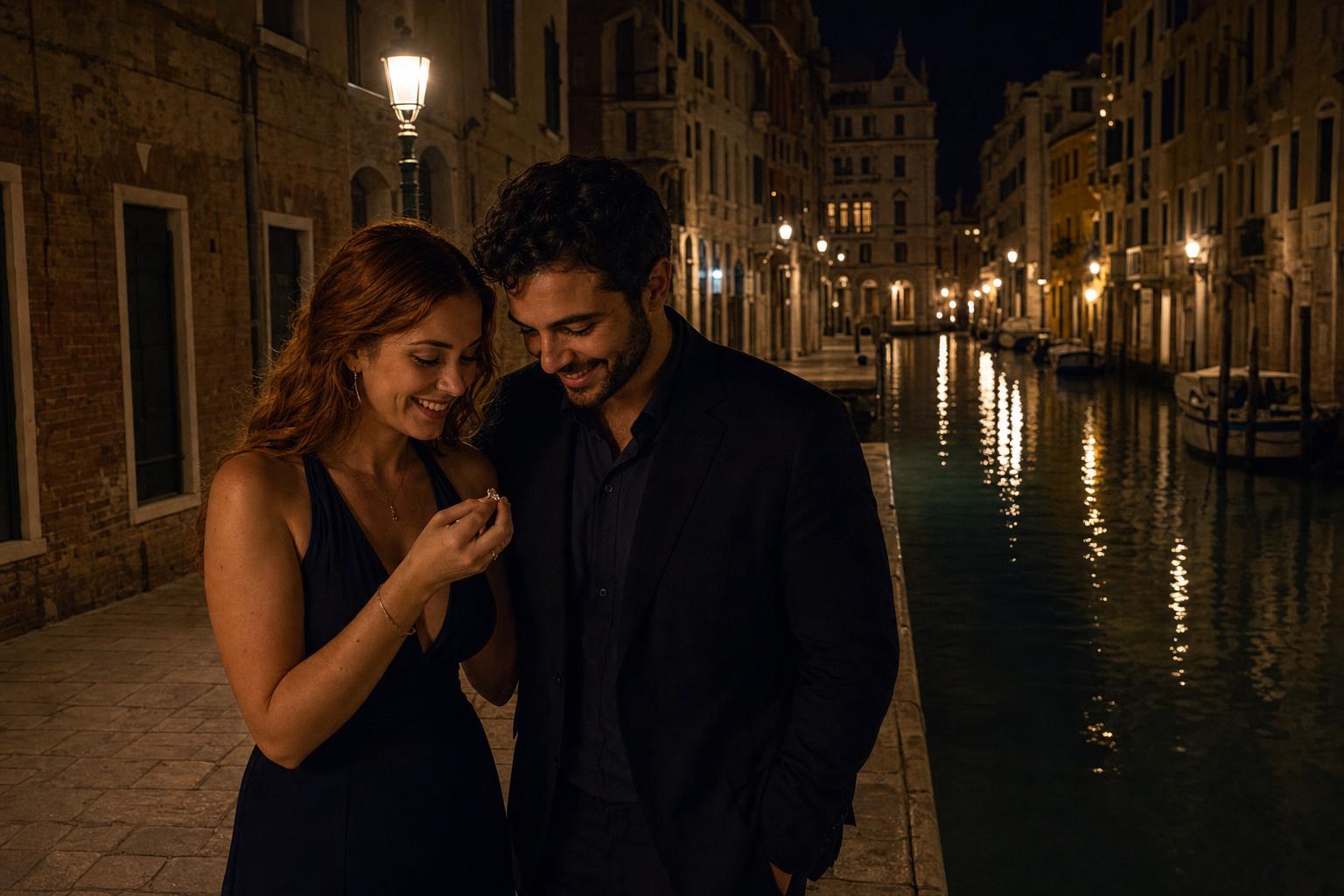 Night proposal Venice - marriage proposal in Venice